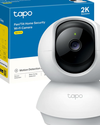 Tapo Telecamera Wi-Fi Interno 2K 3MP, Videocamera