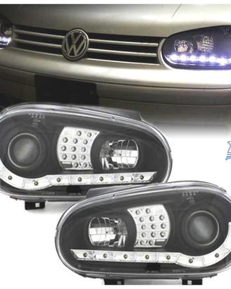 FARI VOLKSWAGEN VW GOLF 4 LUCE DIURNA LED FONDO NE