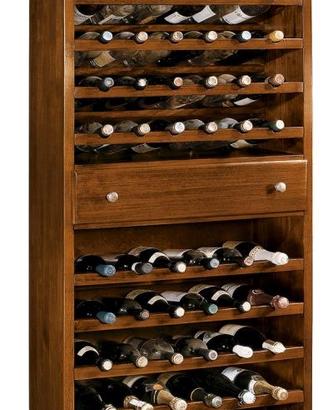 Cantinetta portabottiglie in legno