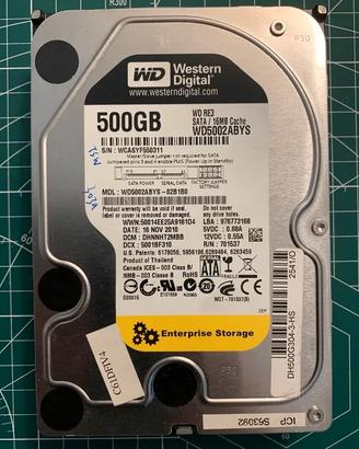 Hard Disk Western Digital 500gb mod.WD5002ABYS
