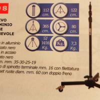 Stativo Colonna con Ruote = uso FOTO-CINE-VIDEO