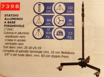 Stativo Colonna con Ruote = uso FOTO-CINE-VIDEO