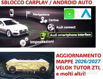 Sblocco Attivazione CARPLAY ANDROID AUTO Audi