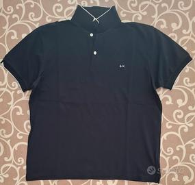 Polo SUN68 Uomo XXL Blu Cotone Regular Fit