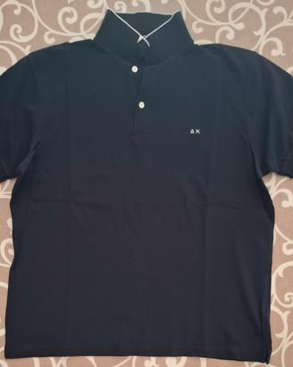 Polo SUN68 Uomo XXL Blu Cotone Regular Fit
