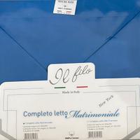 Completo letto  matrimoniale blu avion