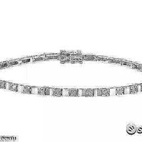 BRACCIALE TENNIS ORO 18kt. CON DIAMANTI ALTERNATI