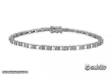 BRACCIALE TENNIS ORO 18kt. CON DIAMANTI ALTERNATI