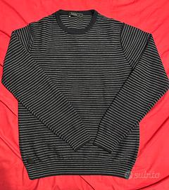Maglione lacoste nero righe bianche tg 3 (S)