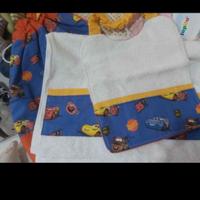 set asilo bavaglino sacca asciugamano Disney cars
