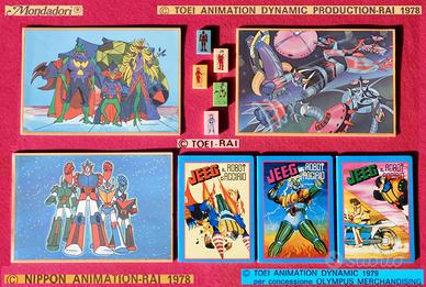 Vintage cartoni 80 JEEG quaderni Astro Atlas ROBOT