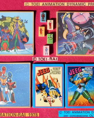 Vintage cartoni 80 JEEG quaderni Astro Atlas ROBOT