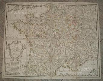Carta di francia del 1800