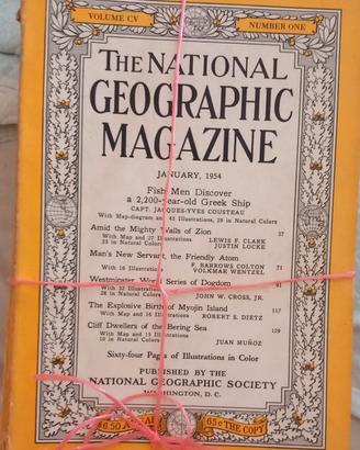 Annata 1954 completa National Geographic Magazine,