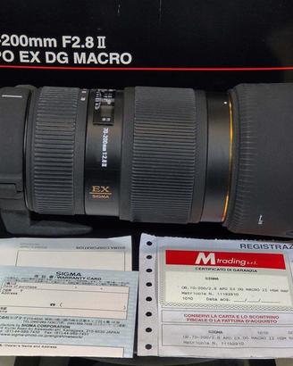 OBIETTIVO SIGMA 70-200 CON 2 DUPLICATORI