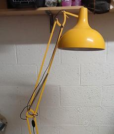 Lampada da terra vintage gialla