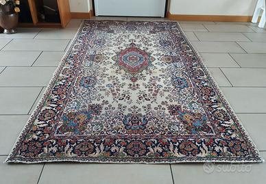 Tappeto persiano Kashan epoca 1900 cm 226 x 128