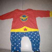 Costume vestito pigiama bambina baby Wonder woman
