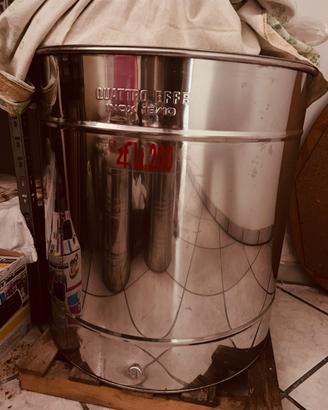 Bidone Acciaio 18/10 4effe per olio 200 litri