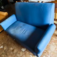 Divano 2 posti azzurro