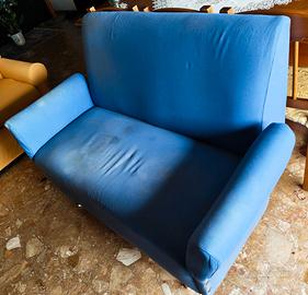 Divano 2 posti azzurro