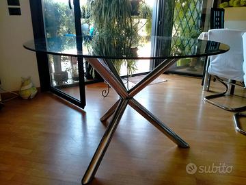 Tavolo tondo cristallo 