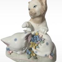 Statua decor in porcellana Pillow Cat lovers