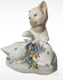 Statua decor in porcellana Pillow Cat lovers