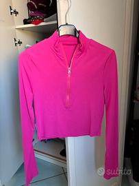 Maglia Zip Fucsia