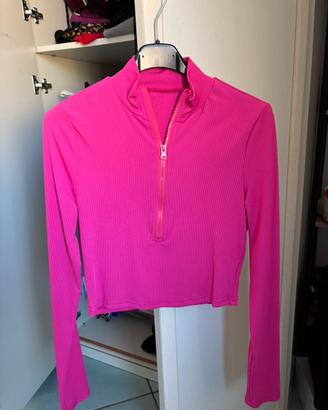 Maglia Zip Fucsia