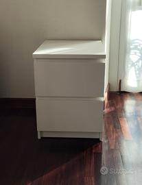 IKEA MALM - Cassettiera 2 cassetti, BIANCO