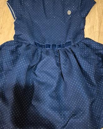 abito blu bambina 9 anni 134 cm natale cerimonia 