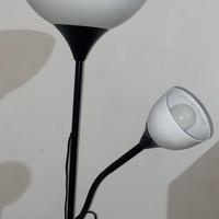 Lampada da terra doppia luce nera – 175cm