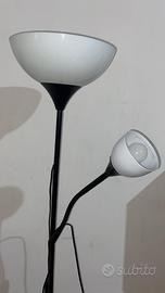 Lampada da terra doppia luce nera – 175cm