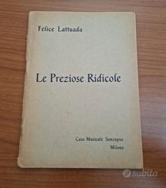 Le Preziose Ridicole - Libretto d'opera Sonzogno