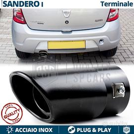 TERMINALE di Scarico per DACIA SANDERO OVALE Nero