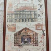 Stampa quadro vintage Teatro alla Scala