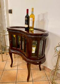 Mobiletto bar per liquori in legno di noce