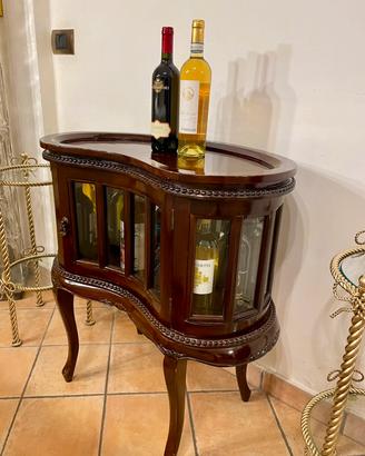 Mobiletto bar per liquori in legno di noce