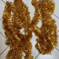 Set 2 fili di ghirlande dorate per albero natale