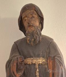 antica statua in legno s.francesco