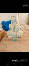 6 bicchieri vetro Bormioli UNICEF anni 90 rari