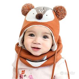 Cappello + Sciarpa Bambino Autunno Invernale NUOVO