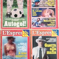 4 riviste settimanale L'Espresso 1980