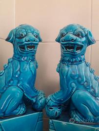 Statuette cani di Foo leoni cinesi