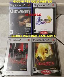 Giochi PS2 Cold Winter e Final Fantasy x PS2