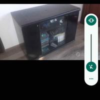 mobile TV in legno nero