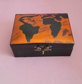 Bauletto Vintage rivestito in pelle - Anni 70 