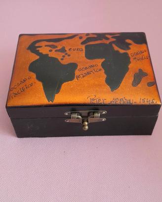 Bauletto Vintage rivestito in pelle - Anni 70 