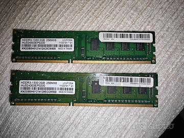 2x 2Gb DIMM Desktop RAM DDR3-1333 256MX8 HU524